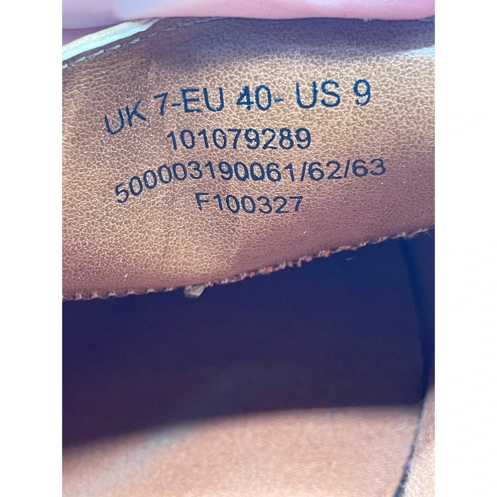 ASOS‎ DESIGN Profile Chunky High Heeled Loafer In Tan Size 40/9